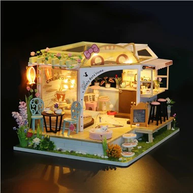 인형의 집 미니어처 DIY 하우스 키트 가구가 포함된 창의적인 방